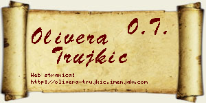 Olivera Trujkić vizit kartica